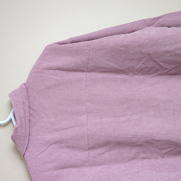 Pink Corduroy Snap Front Shirt Unbranded Long Sleeve 24" Pit-to-Pit - Picture 10 of 12